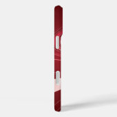 Red Swirl Abstract Retro Waves Phone Case (Achterkant / Rechts)