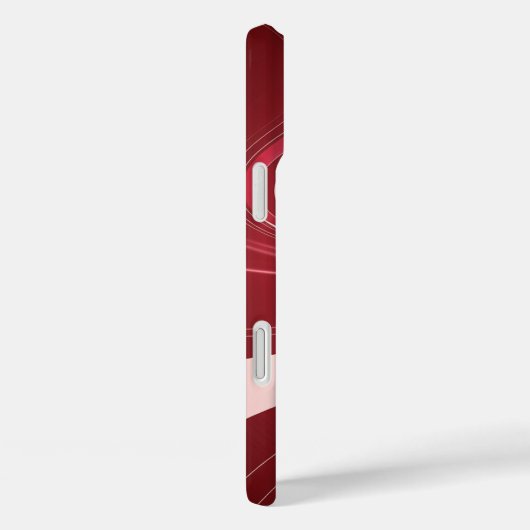 Red Swirl Abstract Retro Waves Phone Case (Achterkant / Rechts)