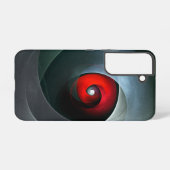 Red Swirl Artistic Modern Abstract Art Pattern #19 Samsung Galaxy Hoesje (Achterkant horizontaal)
