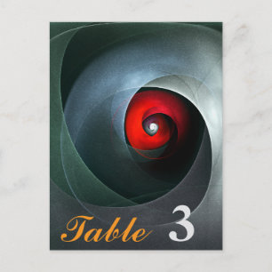 Red Swirl Artistic Modern Abstracte kunst Patroon  Briefkaart