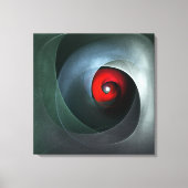 Red Swirl Artistic Modern Abstracte kunst Patroon Canvas Afdruk (Voorkant)