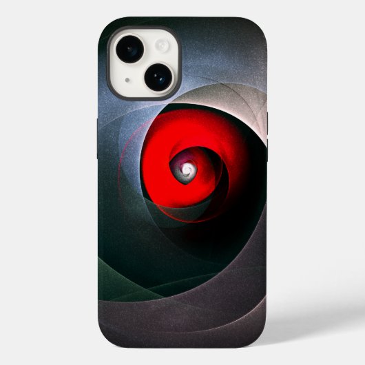 Red Swirl Artistic Modern Abstracte kunst Patroon Case-Mate iPhone Case (Achterkant)