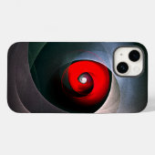 Red Swirl Artistic Modern Abstracte kunst Patroon Case-Mate iPhone Case (Achterkant (horizontaal))