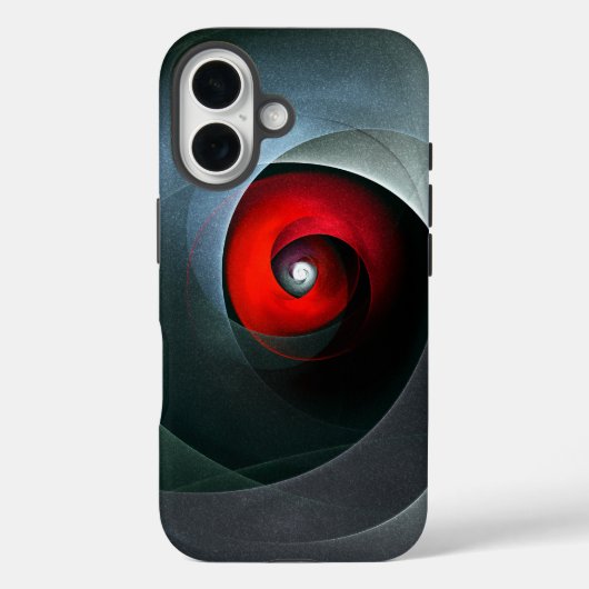 Red Swirl Artistic Modern Abstracte kunst Patroon Case-Mate iPhone Case (Achterkant)