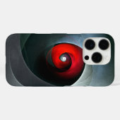 Red Swirl Artistic Modern Abstracte kunst Patroon Case-Mate iPhone Case (Achterkant (horizontaal))