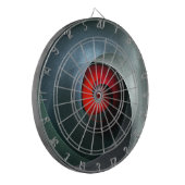 Red Swirl Artistic Modern Abstracte kunst Patroon Dartbord (Voorkant Links)