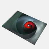 Red Swirl Artistic Modern Abstracte kunst Patroon Deurmat (Schuin)