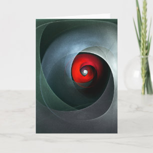 Red Swirl Artistic Modern Abstracte kunst Patroon  Kaart