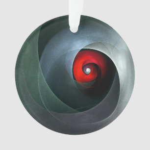 Red Swirl Artistic Modern Abstracte kunst Patroon Ornament