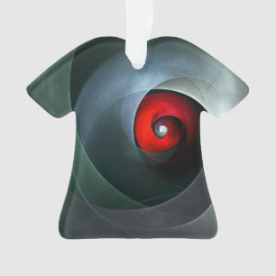 Red Swirl Artistic Modern Abstracte kunst Patroon Ornament