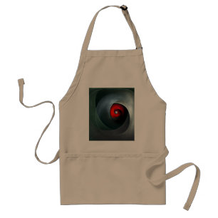 Red Swirl Artistic Modern Abstracte kunst Patroon Standaard Schort