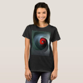 Red Swirl Artistic Modern Abstracte kunst Patroon  T-shirt (Voorkant volledig)