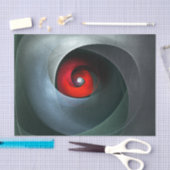 Red Swirl Artistic Modern Abstracte kunst Patroon  Tissuepapier (Craft)
