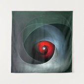 Red Swirl Artistic Modern Abstracte kunst Patroon Wandkleed (Voorkant (horizontaal))
