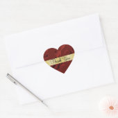 Red Swirl Dank je hart Sticker (Envelop)