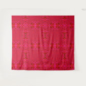 Red Swirl Design Tapestry Wandkleed (Voorkant (horizontaal))