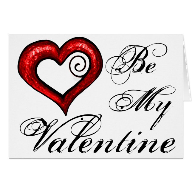 Red Swirl Heart (Voorkant Horizontaal)