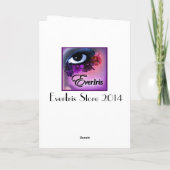 Red Swirl Heart Feestdagen Kaart (Achterkant)