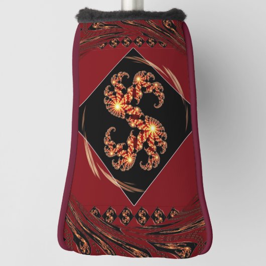Red Swirl: Passionate Drive & "Nice Day" Fractal G Golfheadcover (Draai 90)