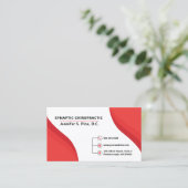 Red Swirl Professional-kaarten voor meerdere aanst Afsprakenkaartje (Staand voorkant)