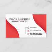 Red Swirl Professional-kaarten voor meerdere aanst Afsprakenkaartje (Voorkant)