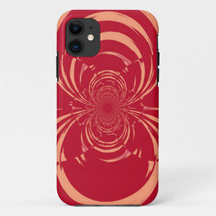 Red Swirl Retro Art Deco Case-Mate iPhone Case