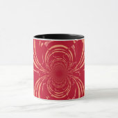 RED SWIRL RETRO ART DECO MOK (Midden)