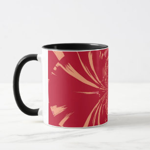 RED SWIRL RETRO ART DECO MOK