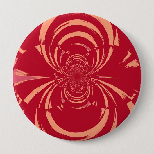 Red Swirl Retro Art Deco Ronde Button 4,0 Cm (Voorkant)
