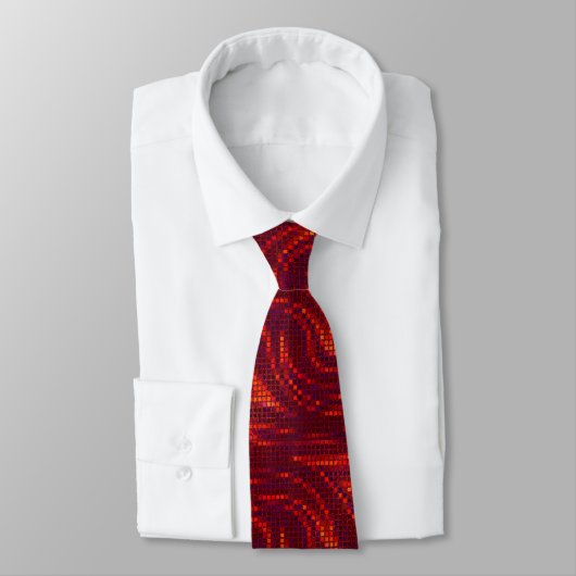 Red Swirl Sequin Effect Neckware Stropdas (Gebonden)