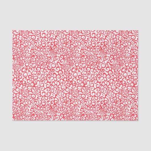 Red Swirl Tissuepapier (Voorkant)