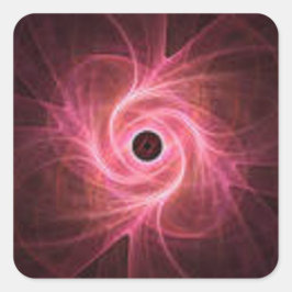 Red Swirl Vierkante Sticker