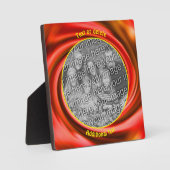 Red Swirls Creëer Uw Eigen Foto Fotoplaat (Voorkant)