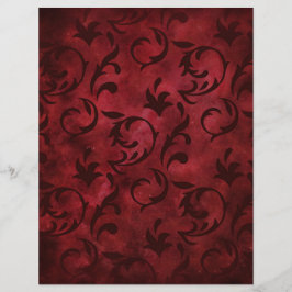 Red Swirls Patterated Scrapbook Paper