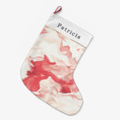 Red Swirls Peppermint Christmas Grote Kerstsok (Voorkant (Hangend))