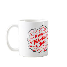 Red Swirly Valentijnsdag Graphic