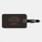 Red Sword Shield middeleeuwse fantasie monogram Bagagelabel (Achterkant horizontaal)