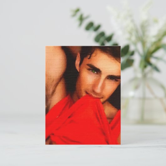 Red-T Hunk Briefkaart (Staand voorkant)