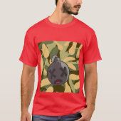 Red T-Shirt Army Fatigue Pattern Front & Center (Voorkant)