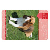 Red Tab en Vlurig kerstcadeautje Magneet (Horizontaal)