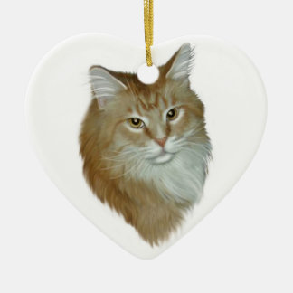 Red Tabby Maine Coon Keramisch Ornament