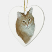 Red Tabby Maine Coon Keramisch Ornament (Links)