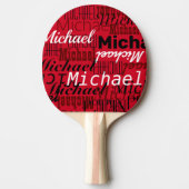 red table_tennis player's name custom tafeltennisbatje (Voorkant)