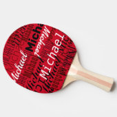 red table_tennis player's name custom tafeltennisbatje (Zijkant)