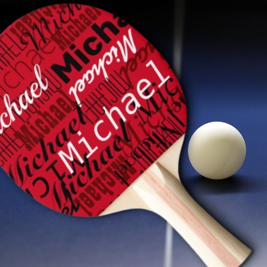 red table_tennis player's name custom tafeltennisbatje