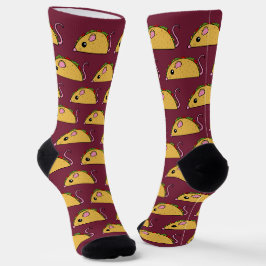 Red Taco Rat Crew Sokken