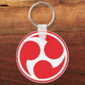 Red Taiko Mitsudomoe Sleutelhanger (Voorkant)