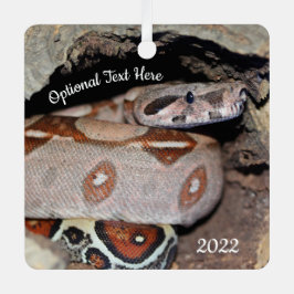 Red Tail Boa Constrictor Snake Metalen Ornament