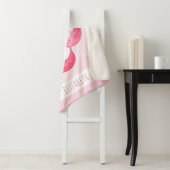 Red Tail Girl Mermaid Stars Sparkle roze Name Cute Sherpa Deken (In situ)