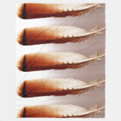 Red Tail Hawk Feather Fleece Deken (Voorkant)